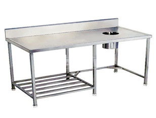 Dirty Dish Landing Table With Garbage Chute